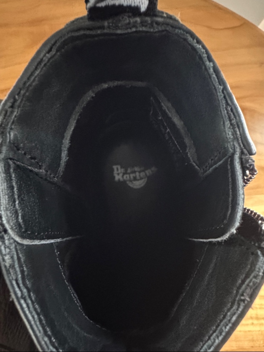 Dr. Martens Black Leather Ankle Boot (Top View) - Picture 2 of 6